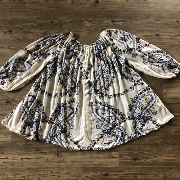 Free People paisley swing dress with button front - Picture 12 of 14